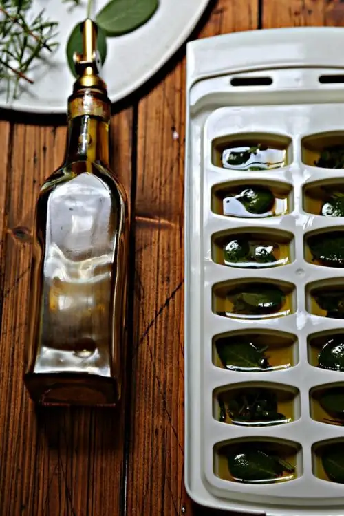 sage oil herb cubes tray