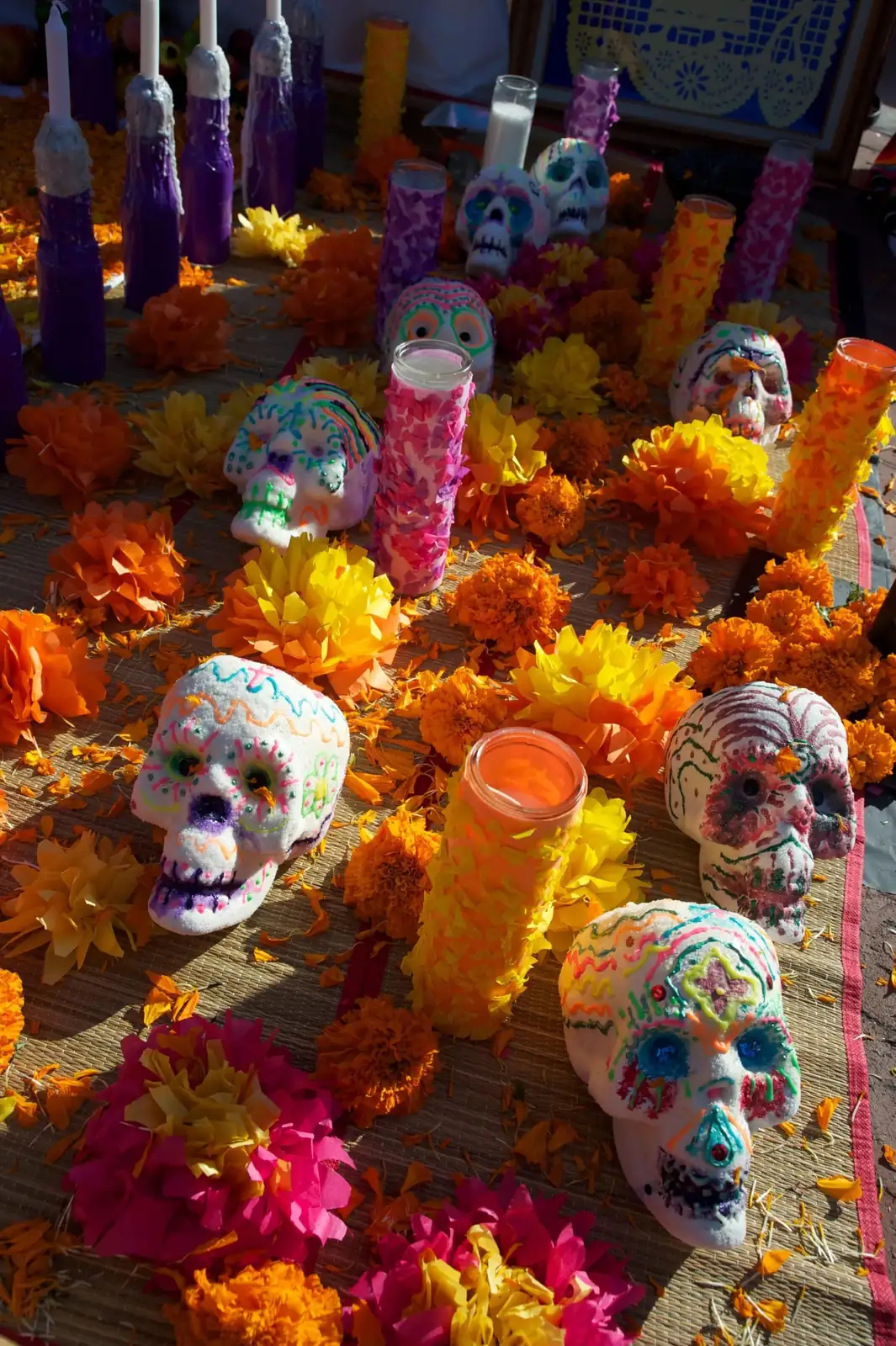 African marigold Day of the Dead altar