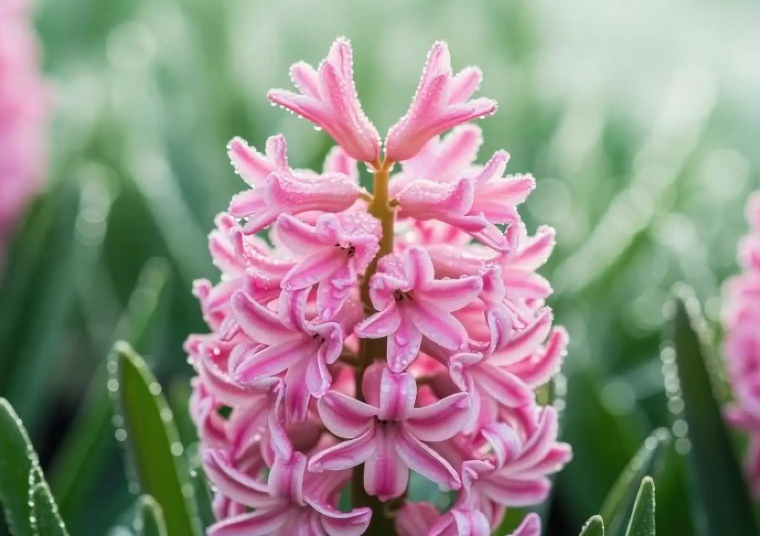 hyacinth flower spike close up