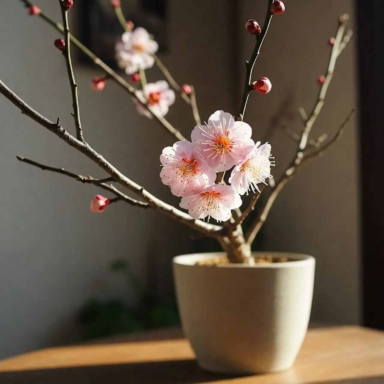 prunus mume indoor blooming cool window
