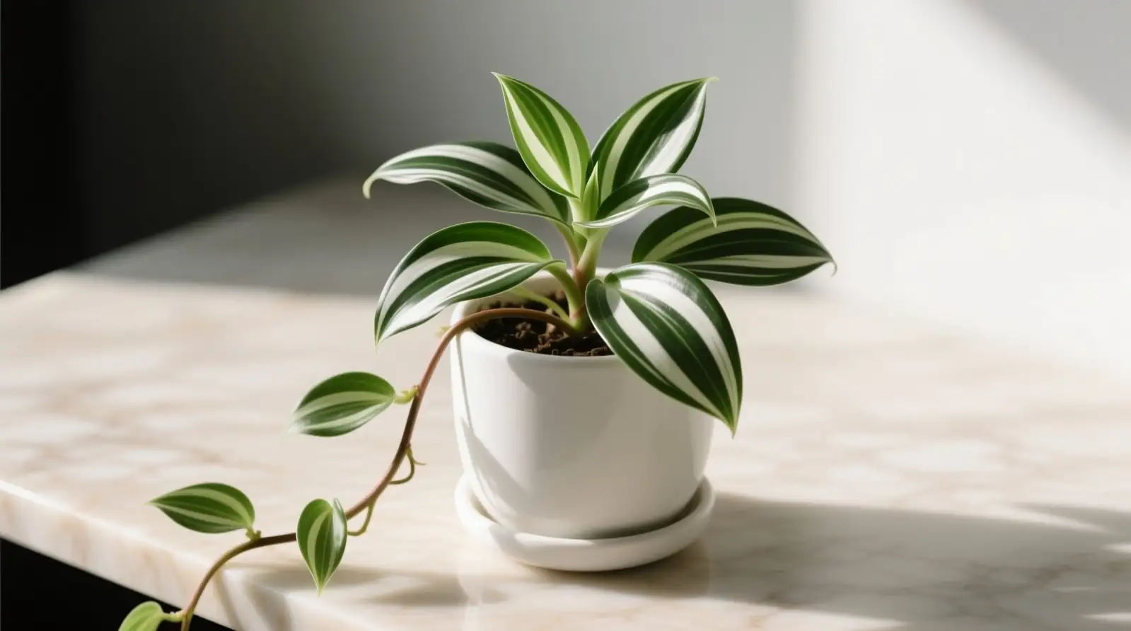 tradescantia zebrina bright window light