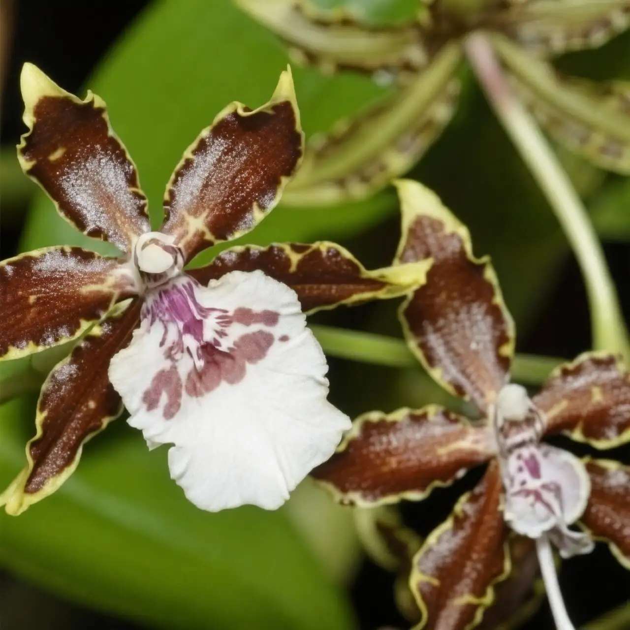 Oncidium potting pseudobulbs at edge