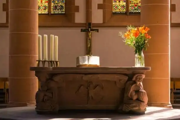 calla lily church altar Easter