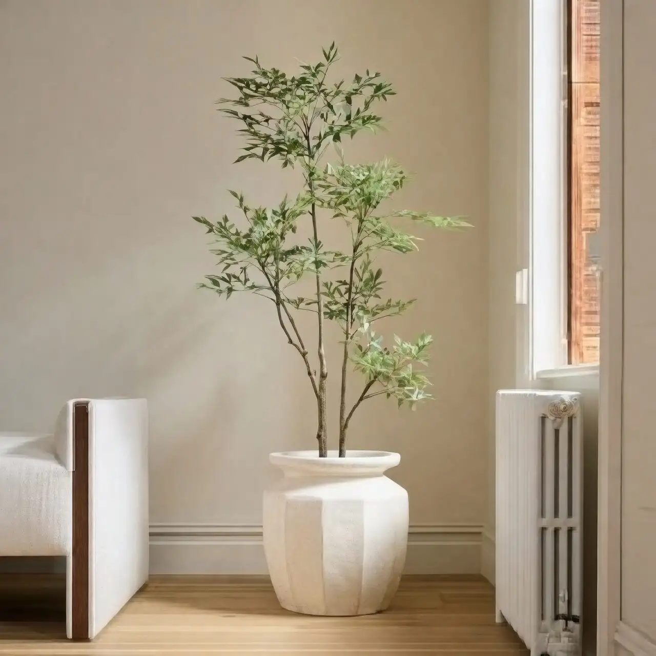 castanospermum australe indoor tree living room