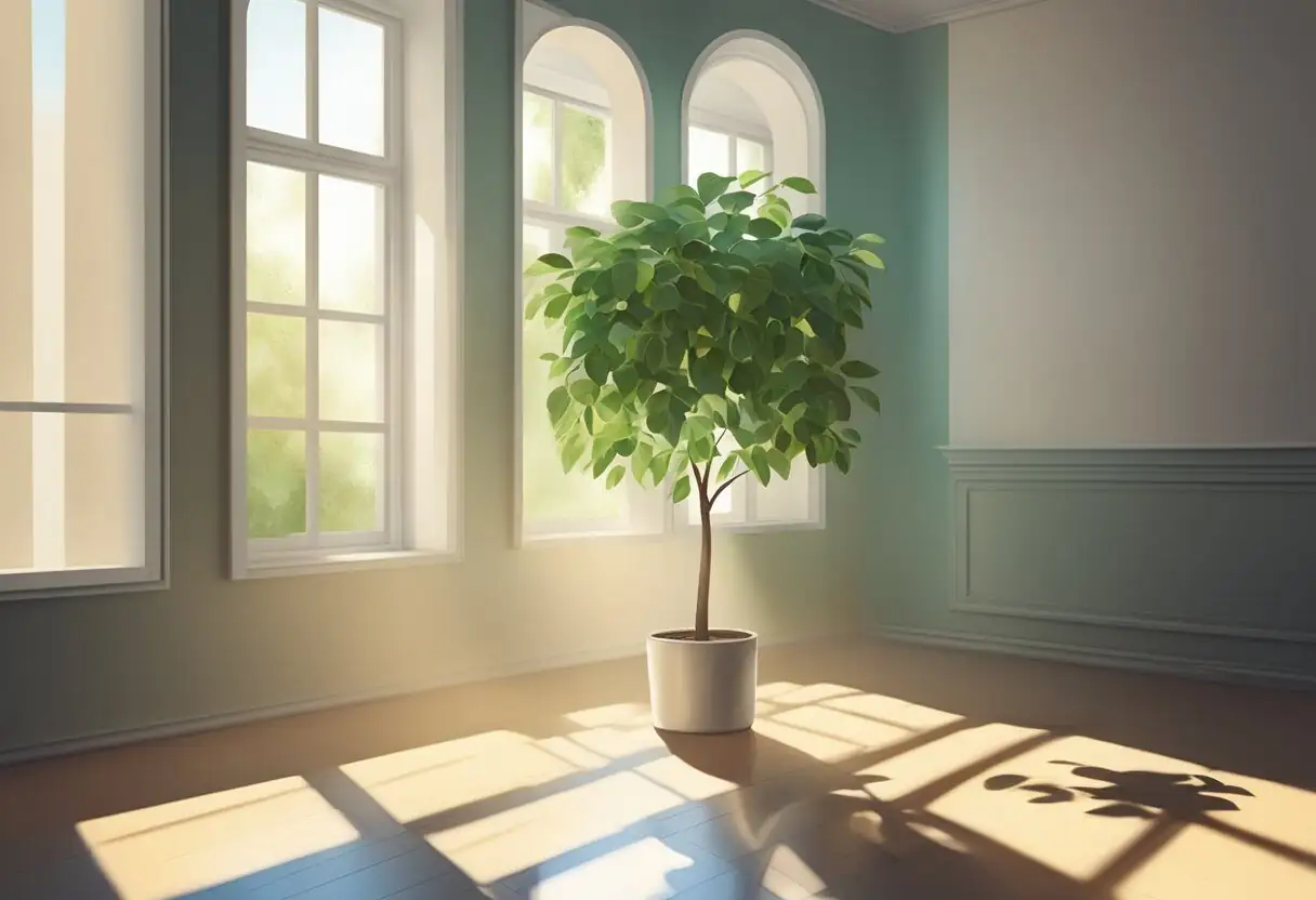 ficus benjamina bright window sheer curtains