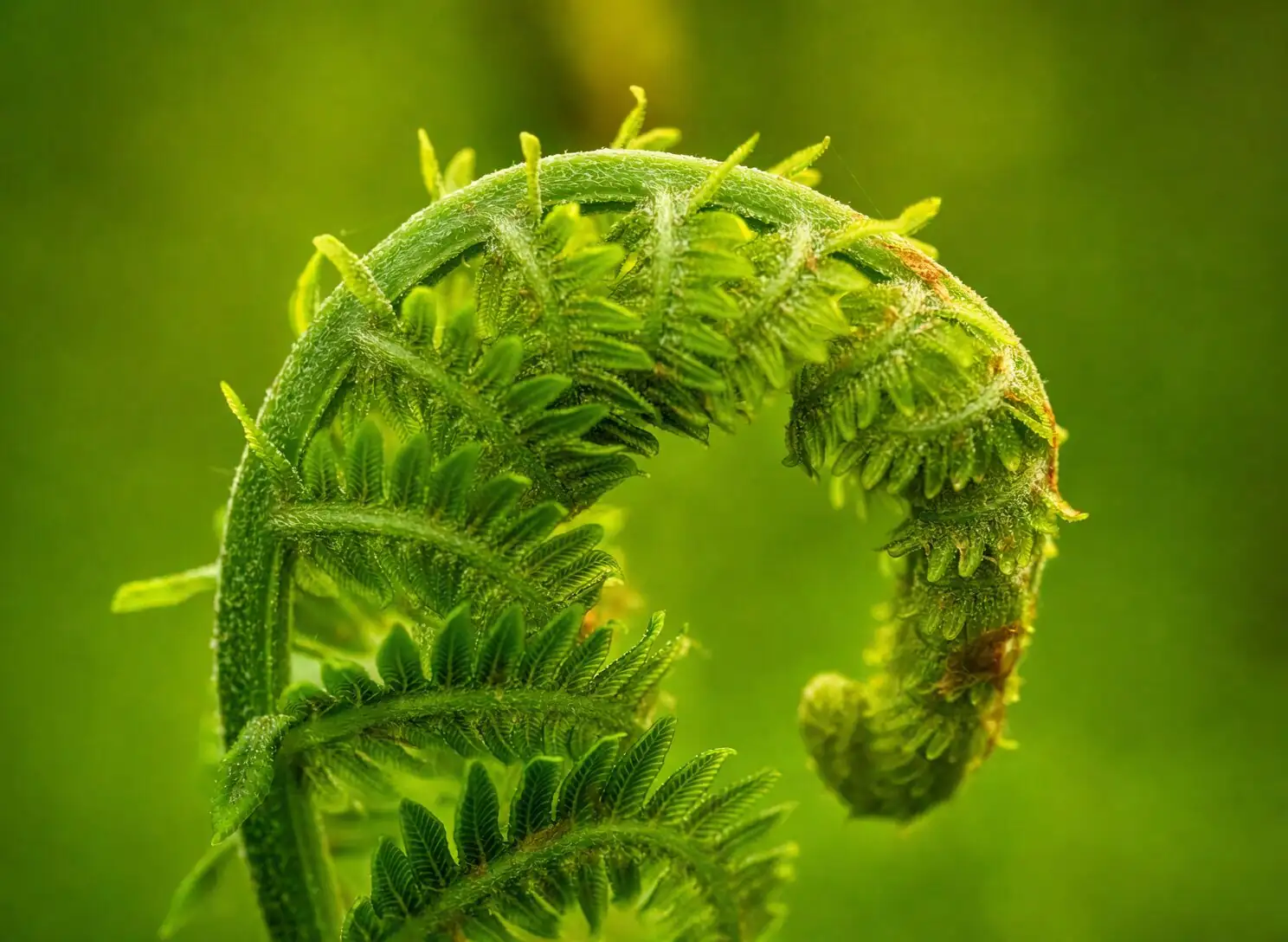 maidenhair fern frond underside