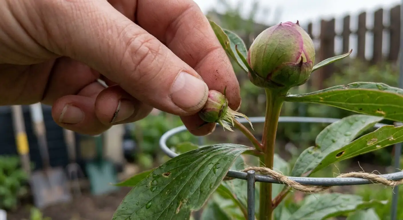 Chinese peony disbudding hand