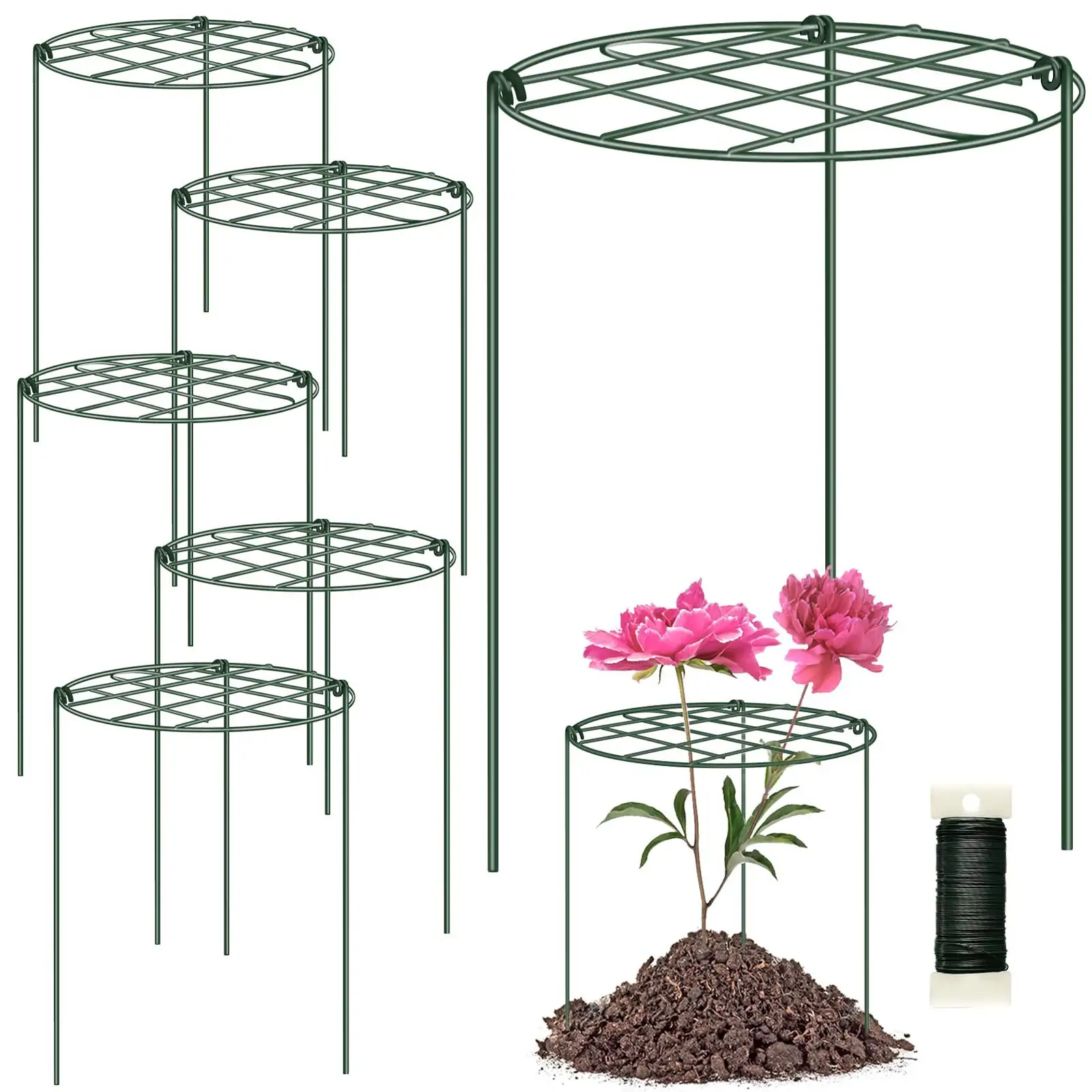 peony support ring balcony pot