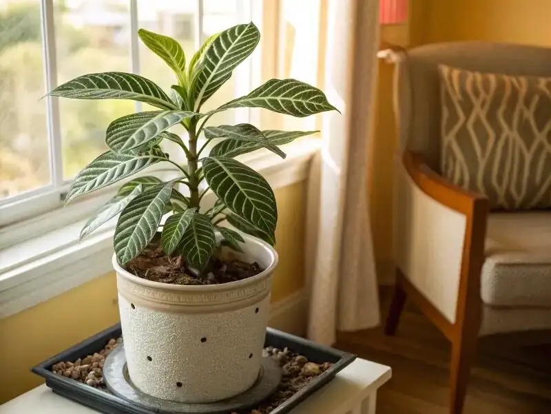 aphelandra zebra plant pebble tray humidifier