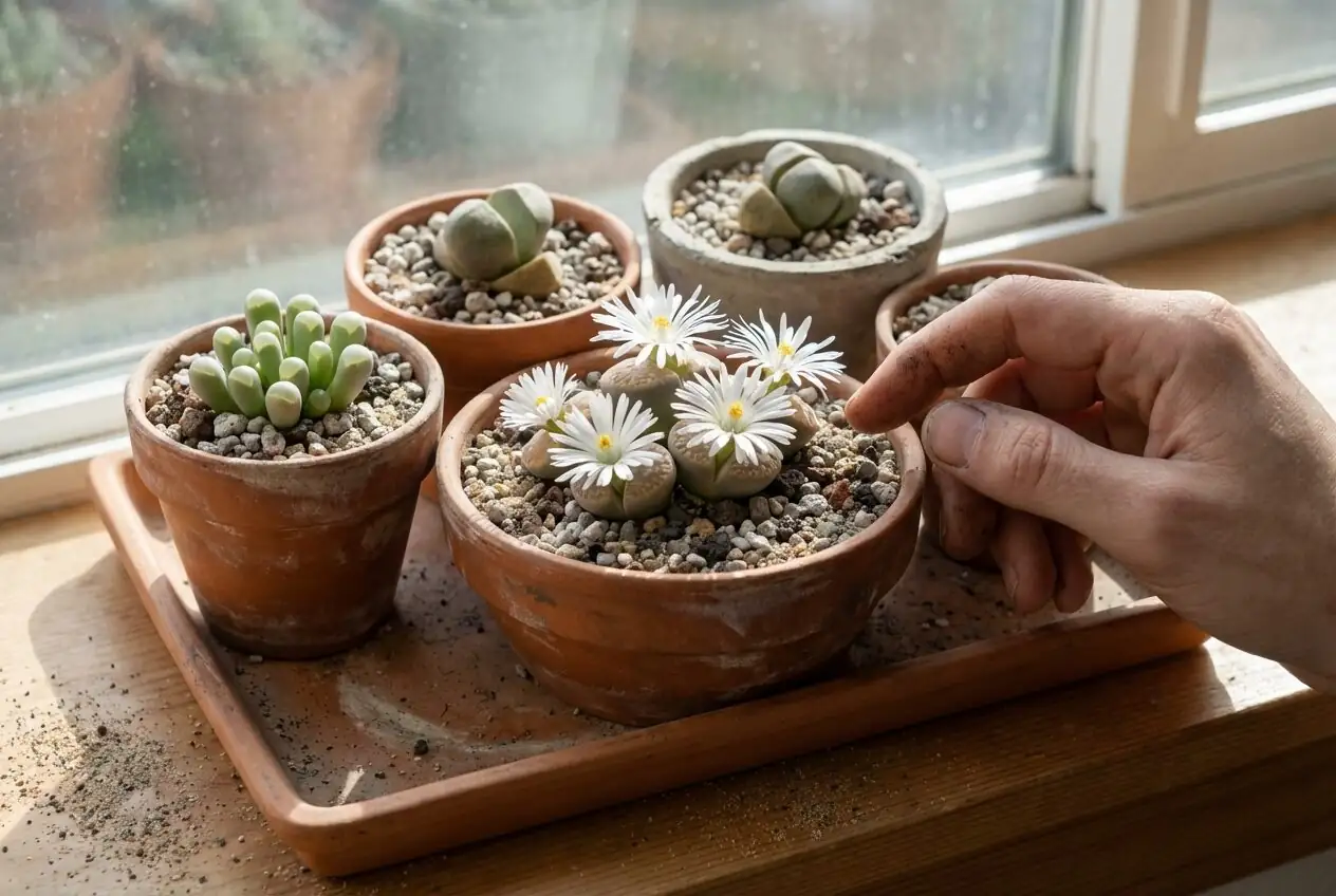 Pebble Garden Partners: Displaying Lithops with Baby Toes and Split Rocks (Sans Water Wars)