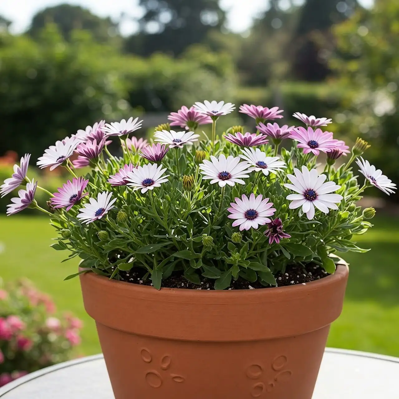osteospermum container full sun patio