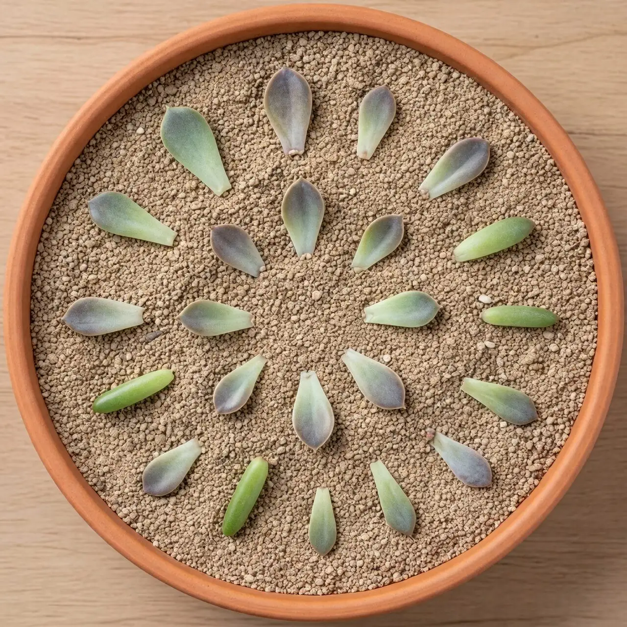echeveria leaf propagation tray