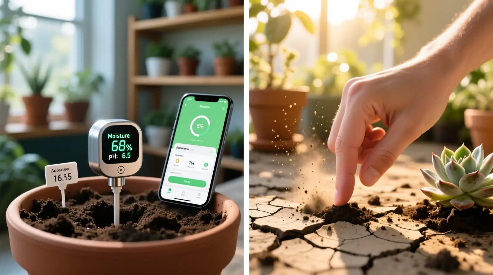 parlor palm soil moisture finger test