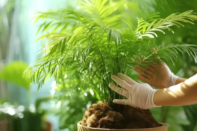 parlor palm hydroponic setup leca