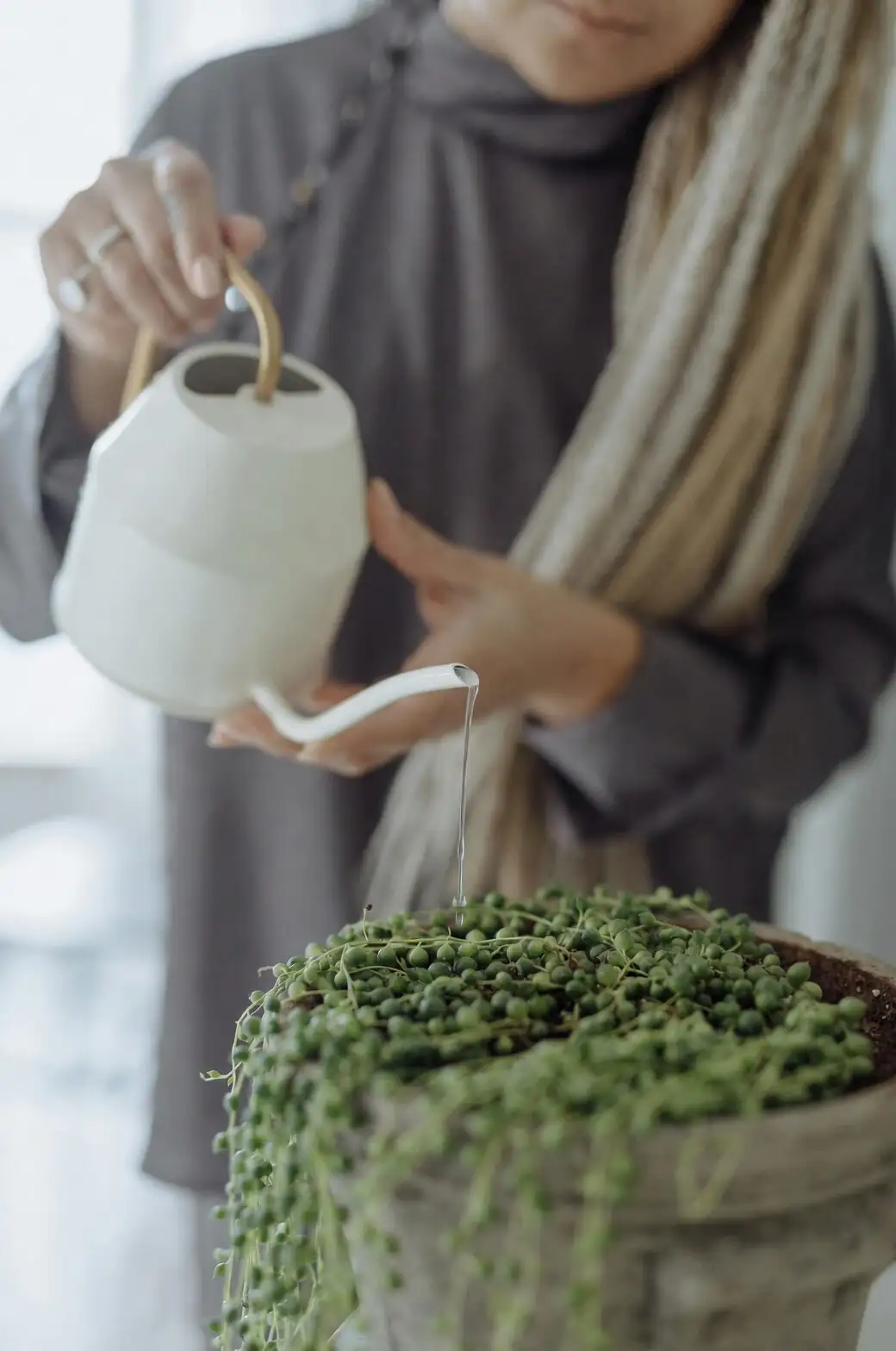 string of pearls watering hands