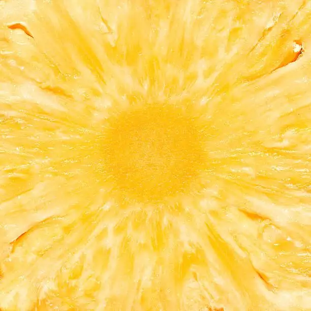 pineapple core cross-section close-up