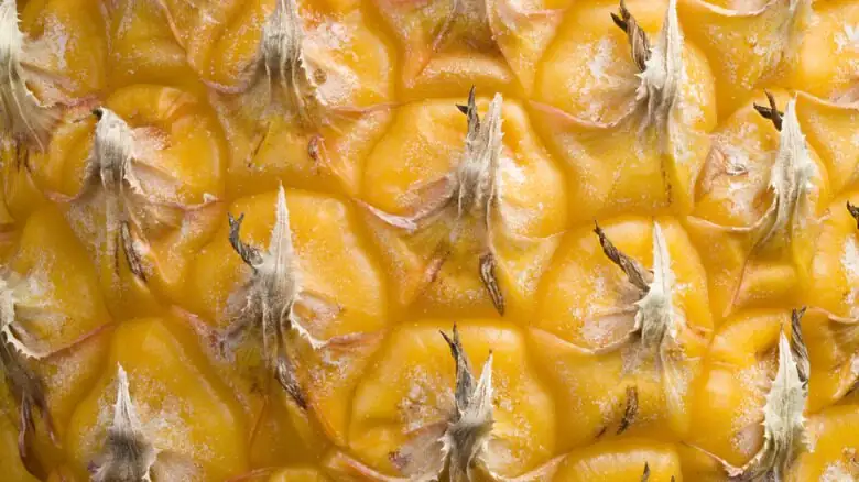 pineapple fruit eyes spiral close-up