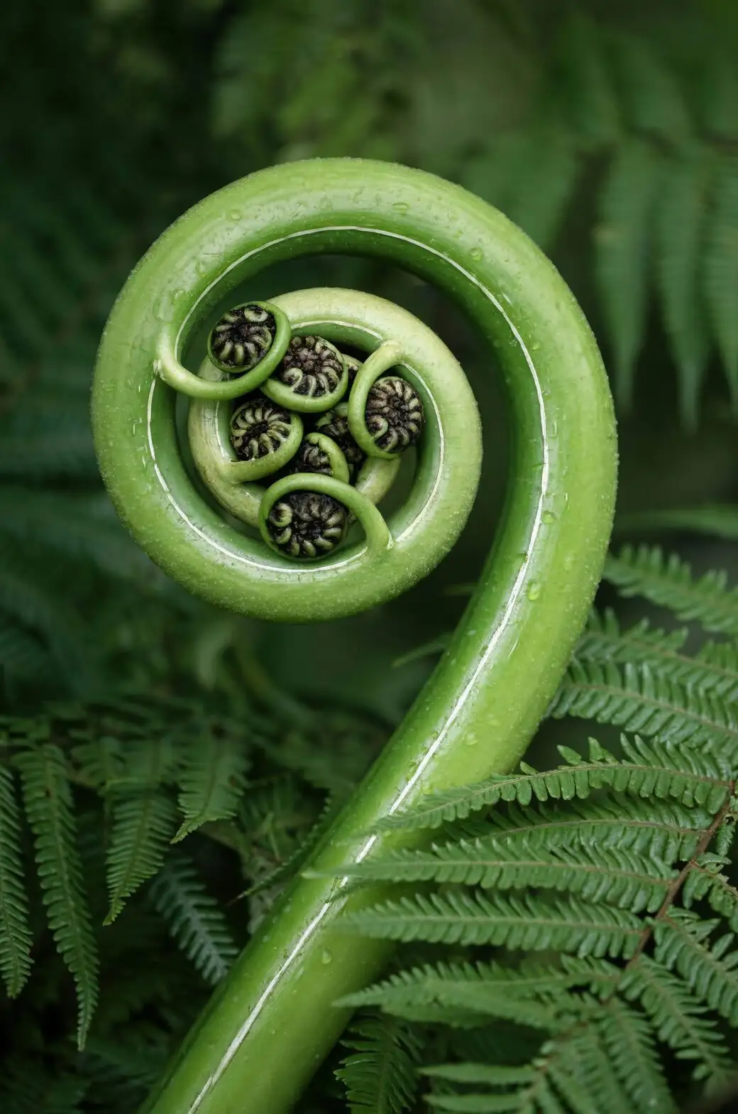 fern sori underside close-up