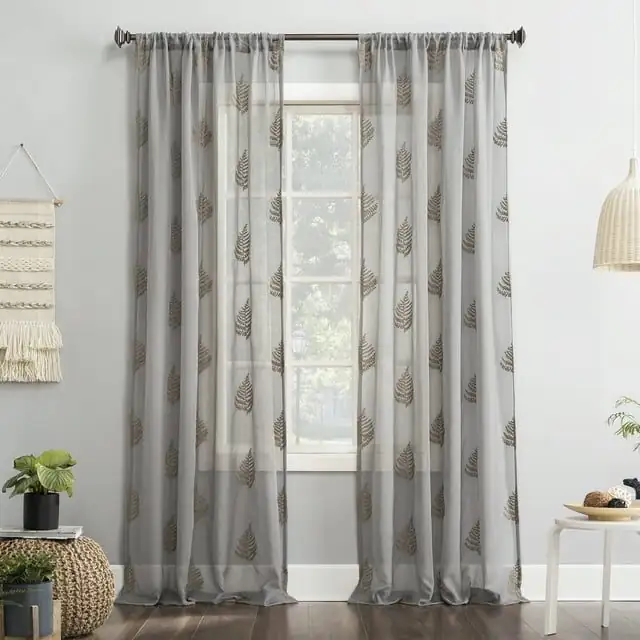 fern by east window sheer curtain