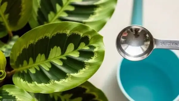 Calathea roseopicta propagation tools flat lay