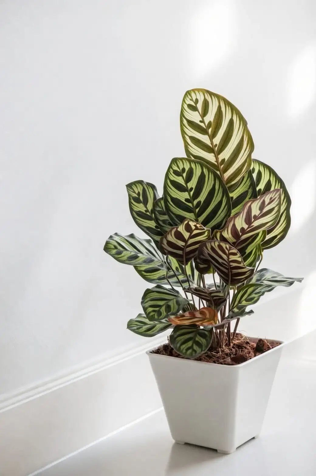 calathea roseopicta plant grouping shelf