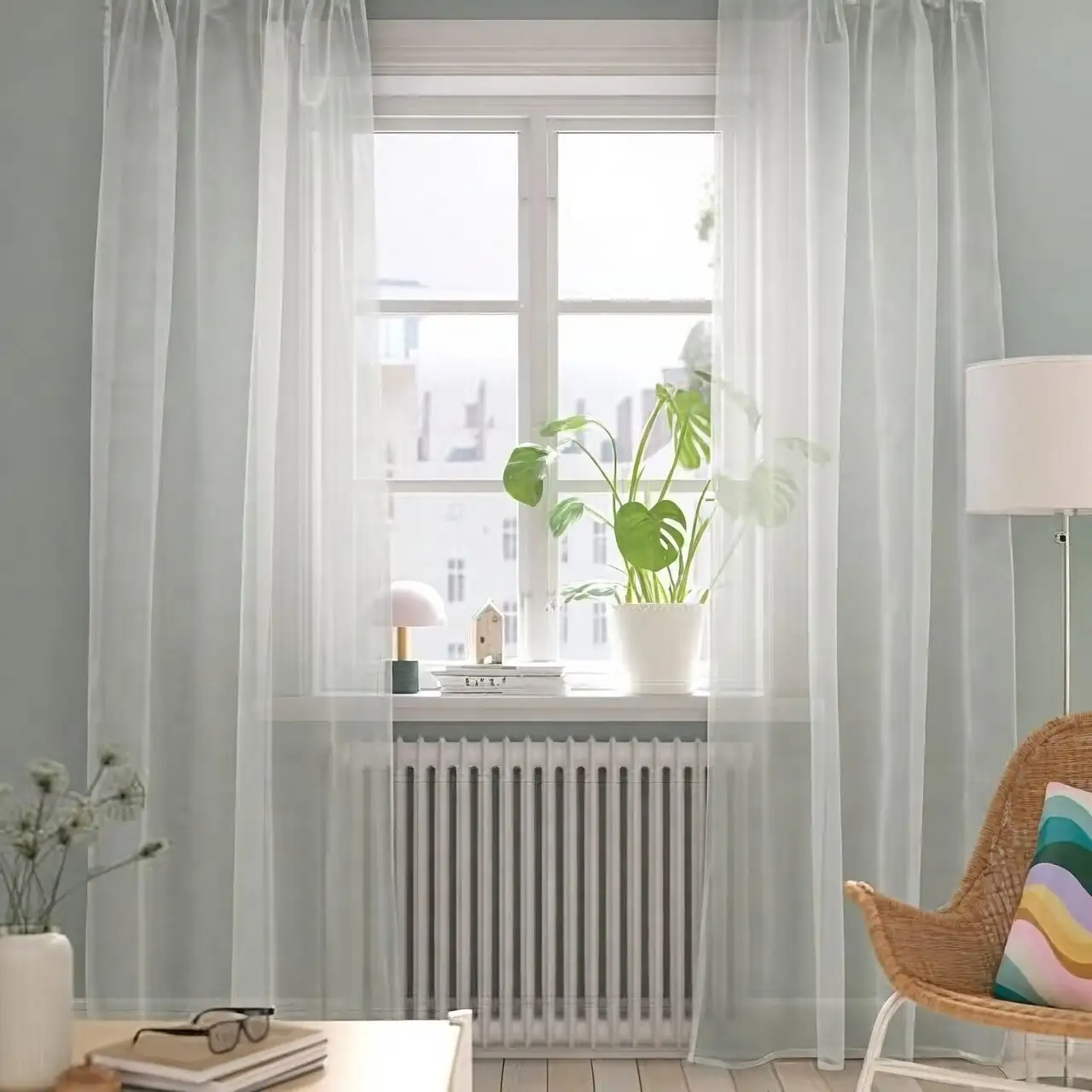 Aechmea west window sheer curtains