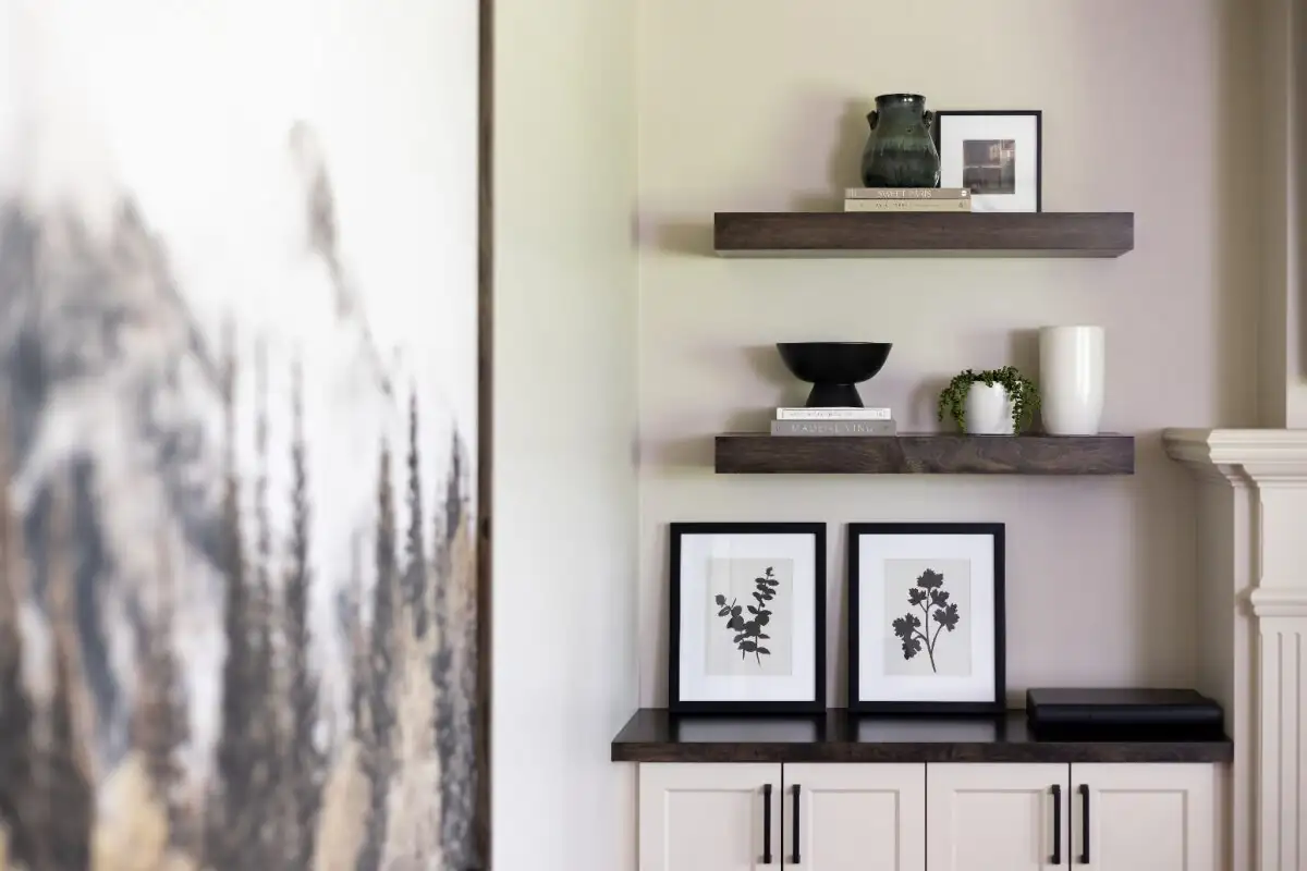 bromeliad trio grouping kitchen shelf