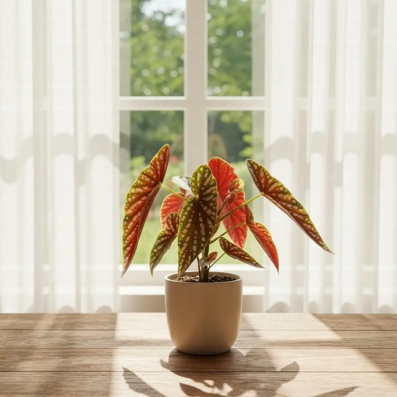 polka dot plant bright window light