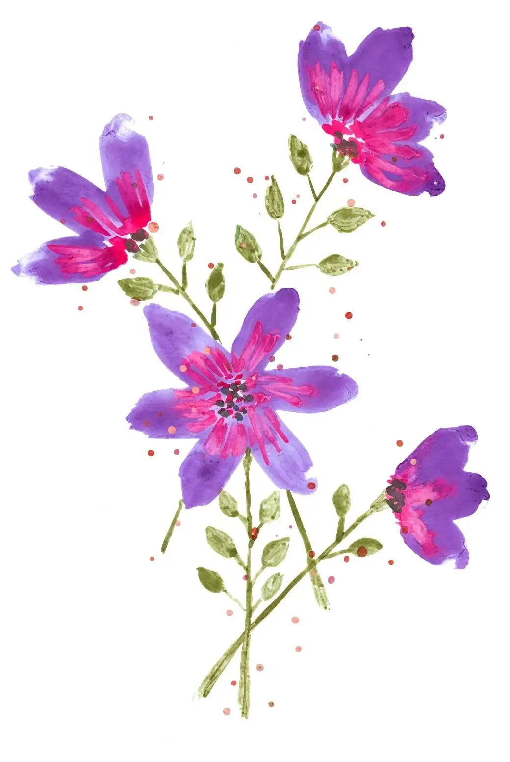 anemone stems hydrating in vase