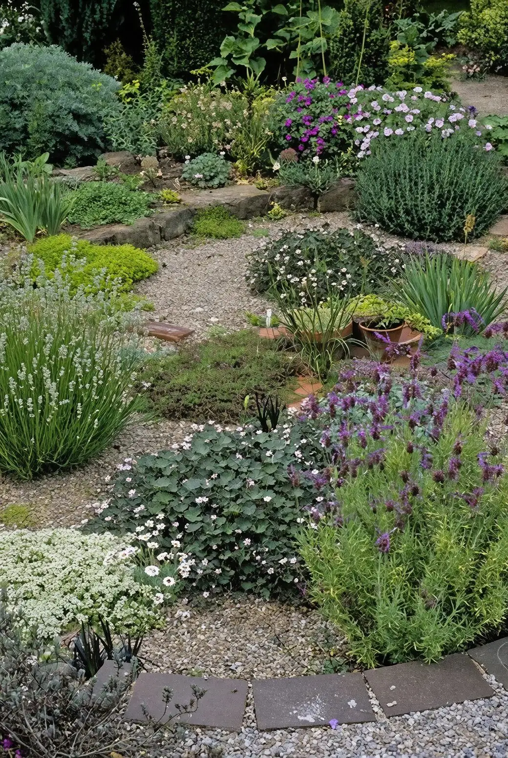 lavender rosemary thyme gravel garden