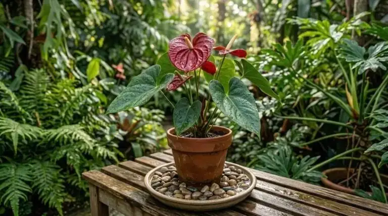 anthurium humidifier pebble tray