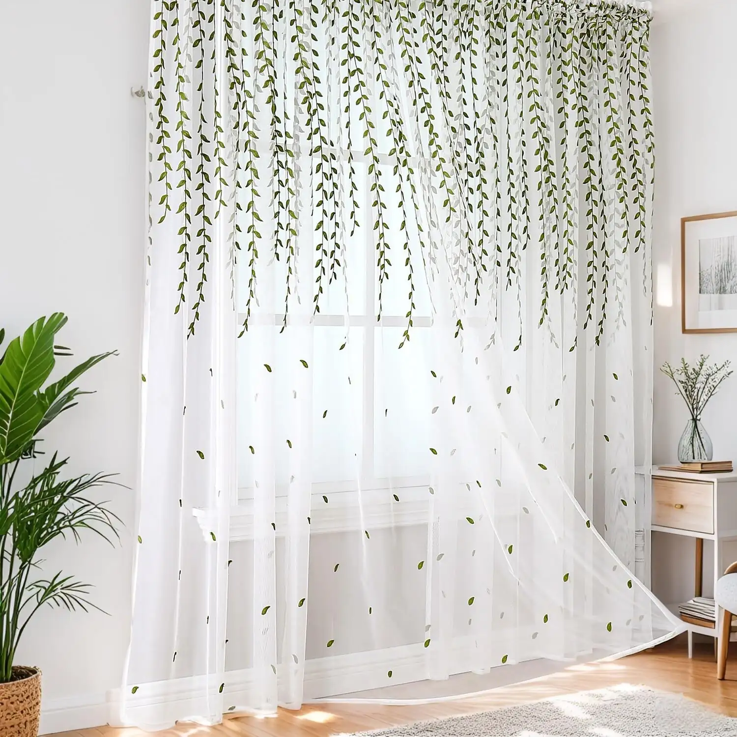 vicks plant east window sheer curtain