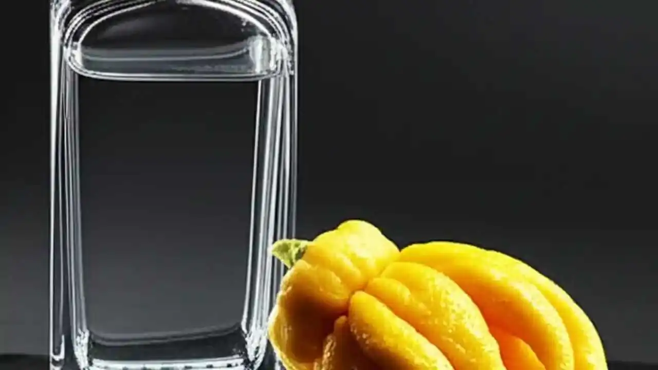 buddha's hand zest in vodka jar