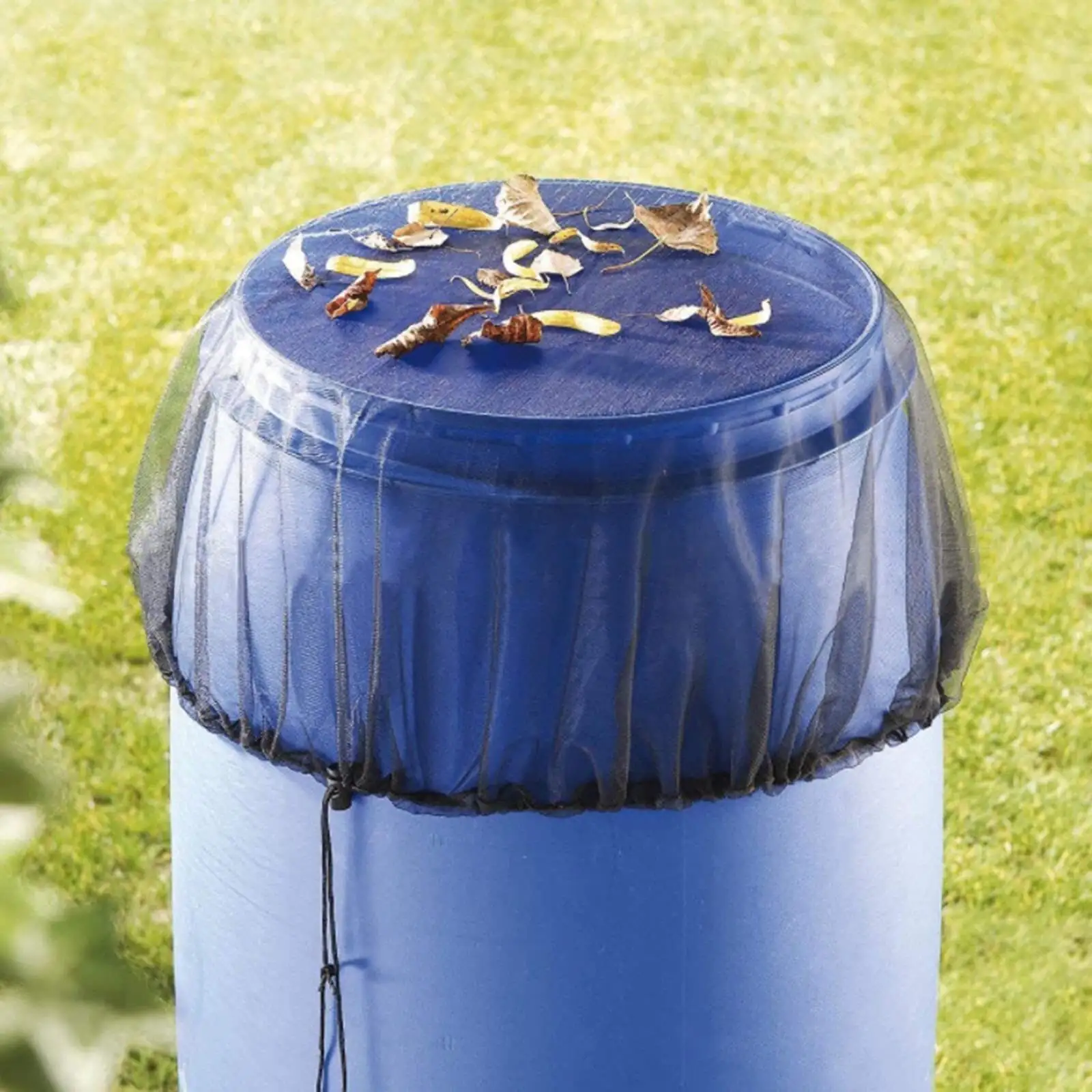 rainwater barrel mesh cover garden