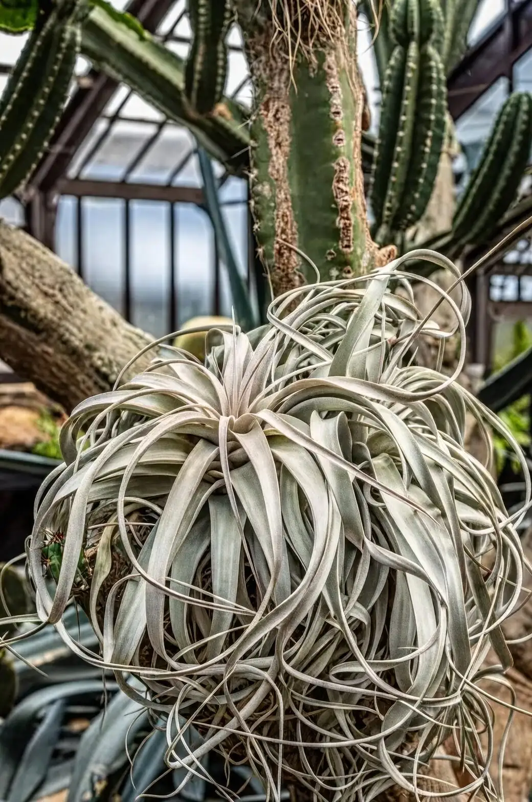 tillandsia xerographica bloom spike purple flowers