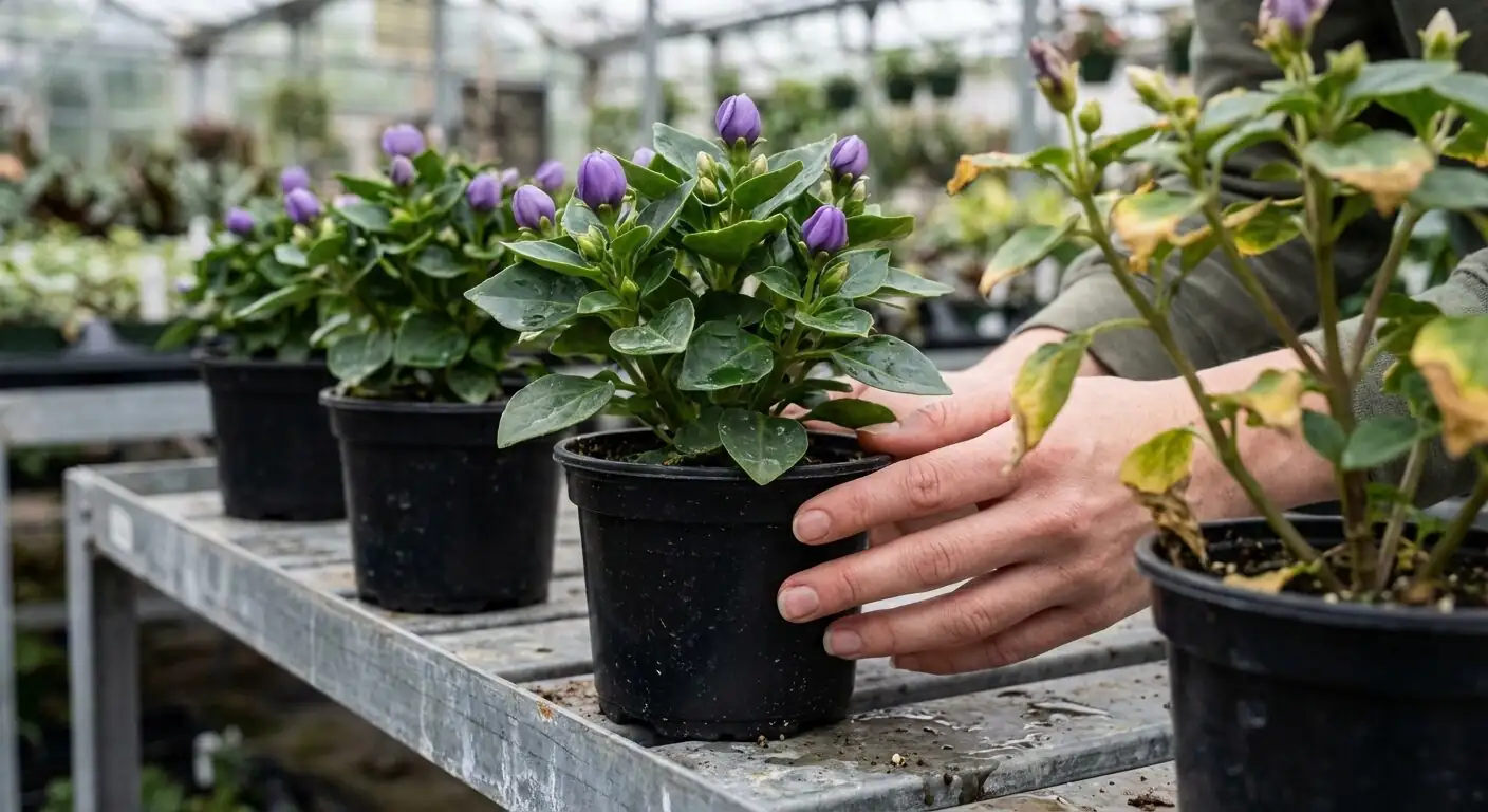 persian violet nursery unopened buds