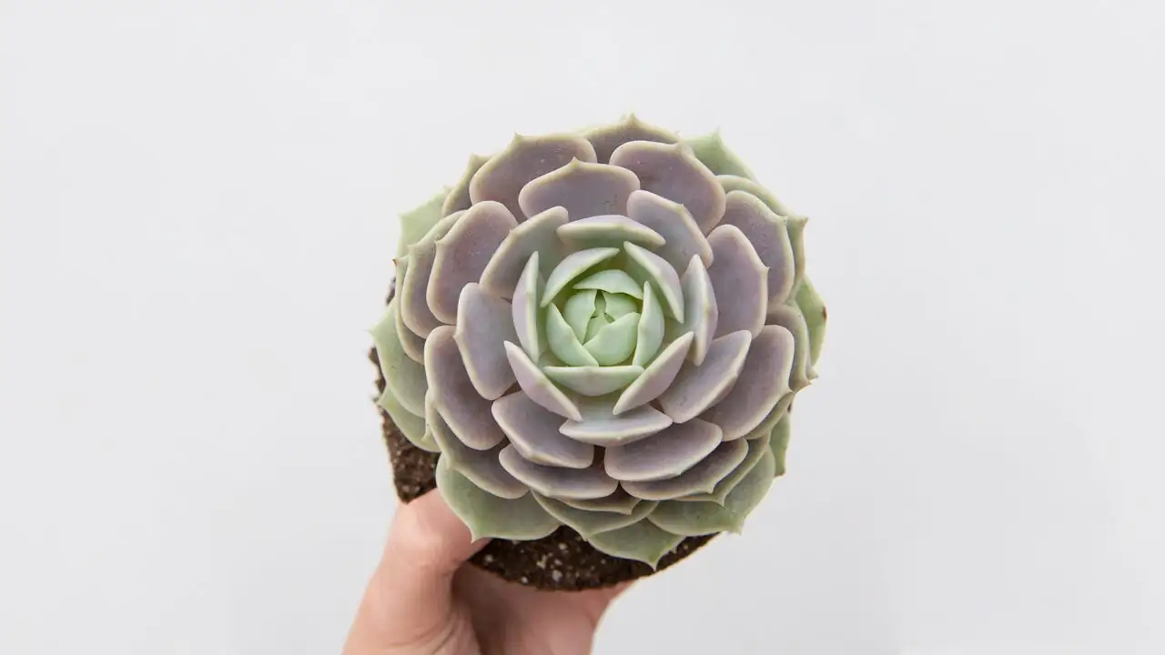 echeveria rosette top-down symmetry