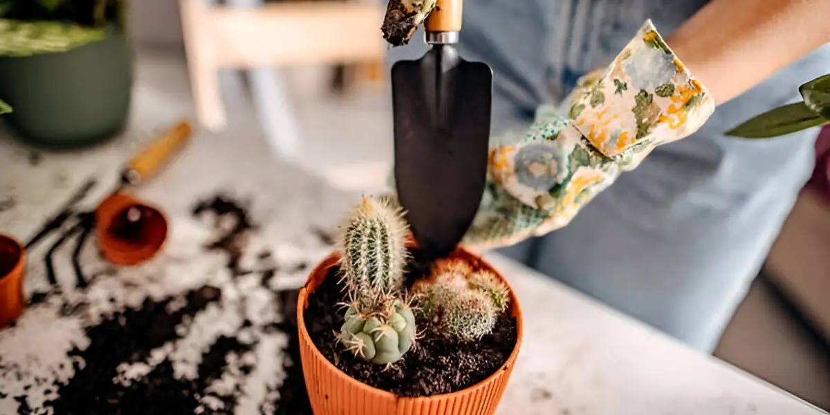 old man cactus repotting gritty mix