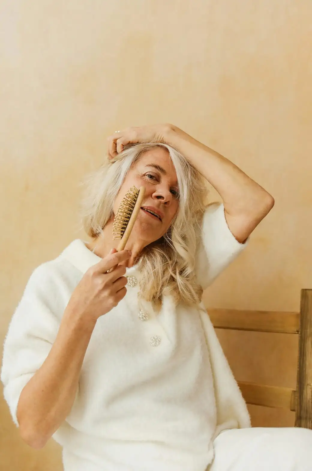 old man cactus cleaning hairs brush