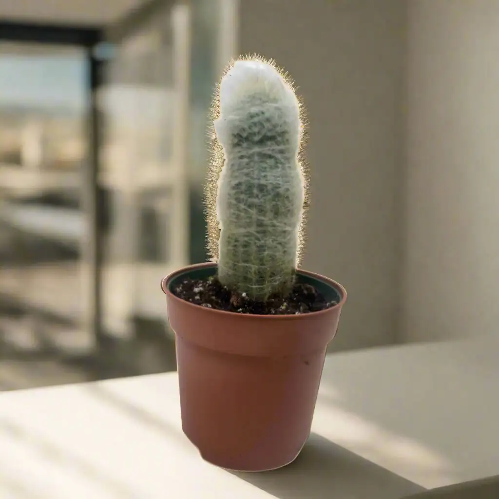 old man cactus sunny windowsill
