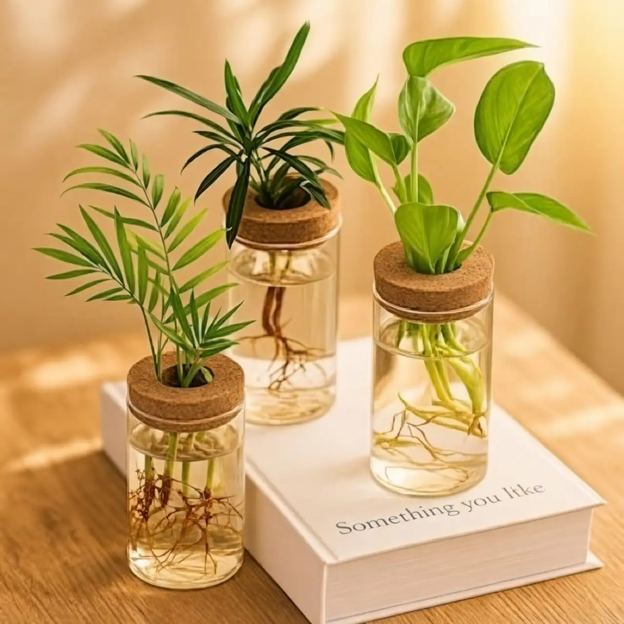 Podocarpus hydroponic glass jar