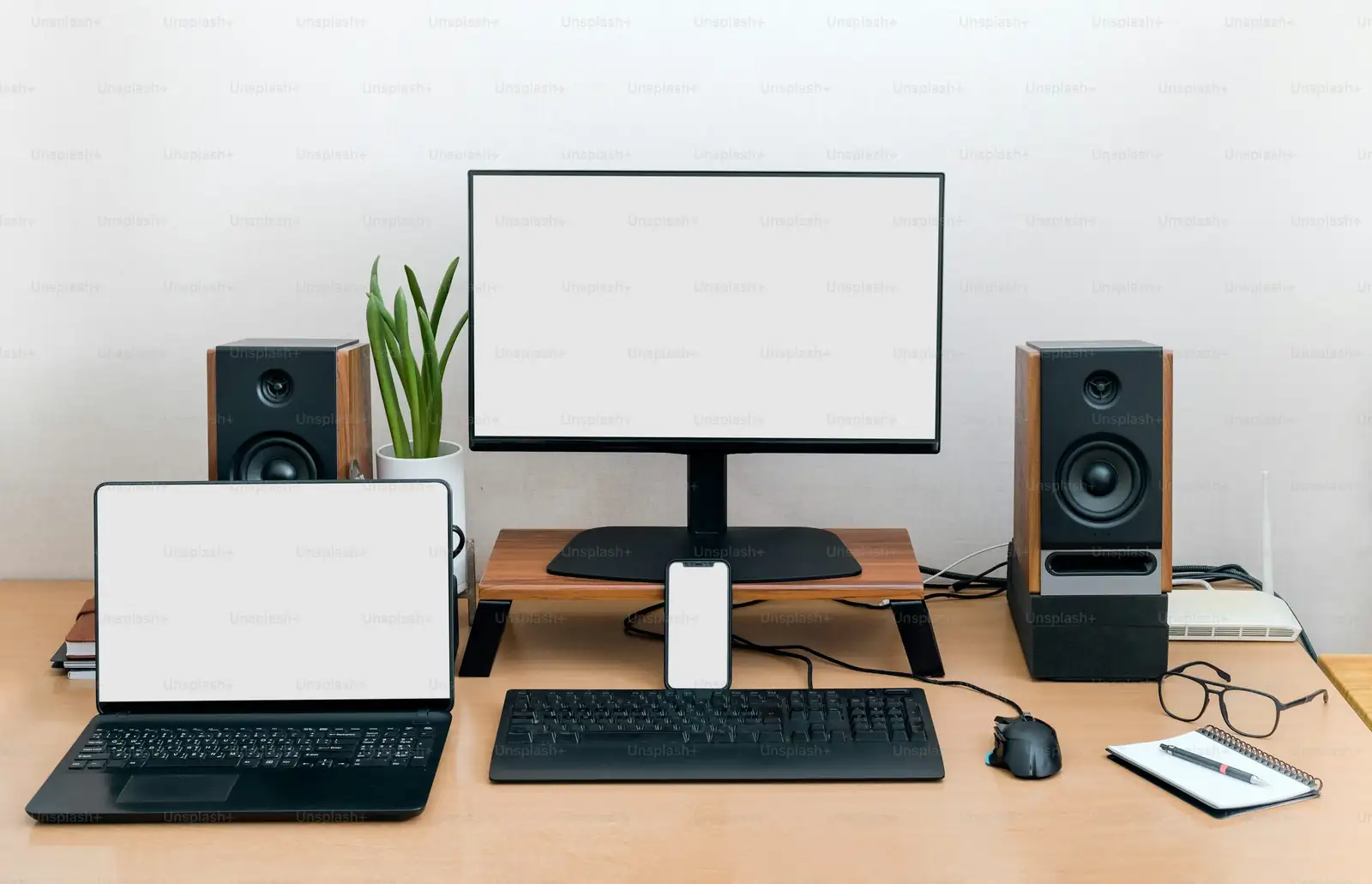 cardboard palm home office desk