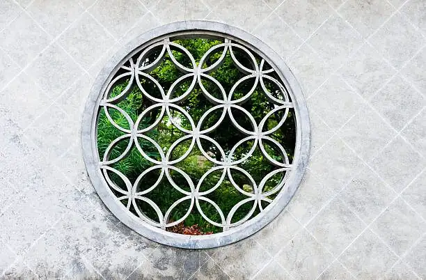 Chinese brake fern east window curtain