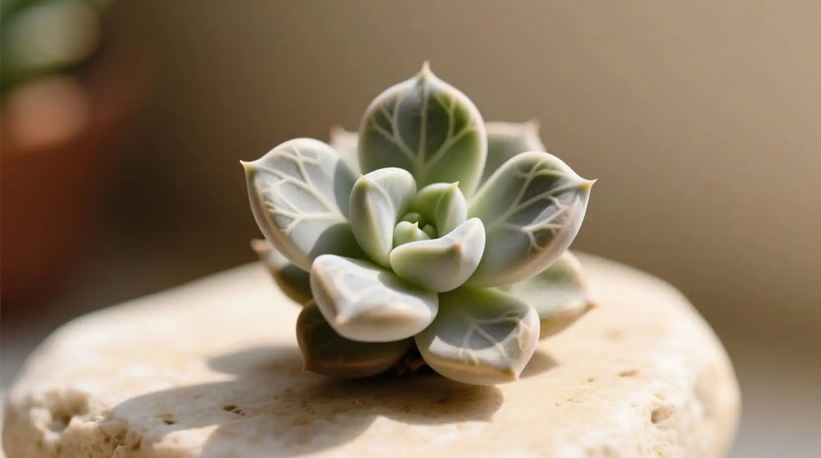 bear's paw succulent cool night window