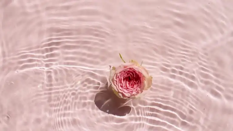 rose stems in deep water