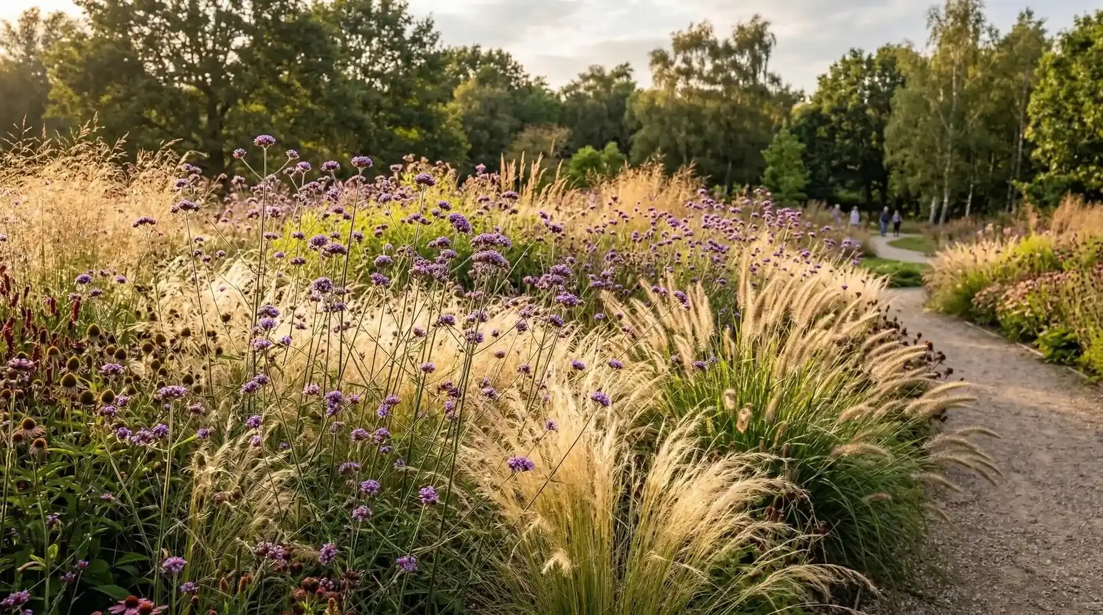 verbena salvia border planting