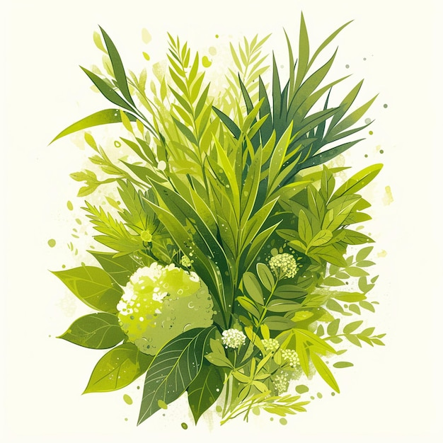 hollyhock with calamus and mugwort