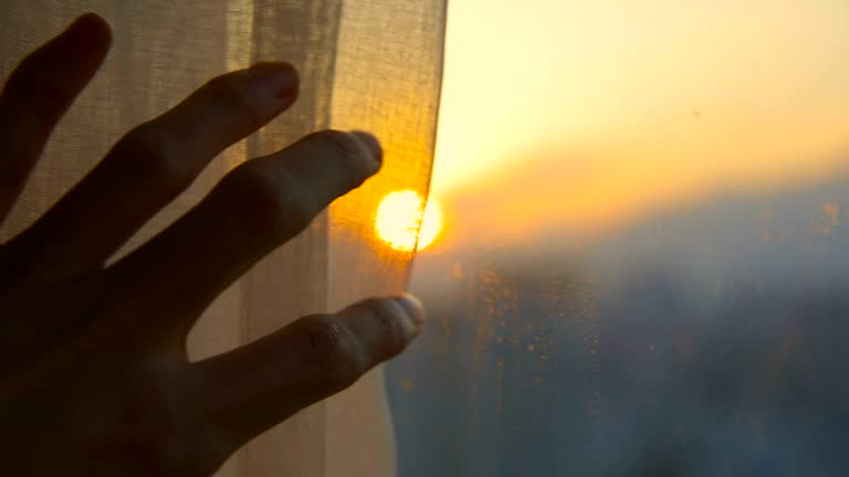 west-facing window sunset light