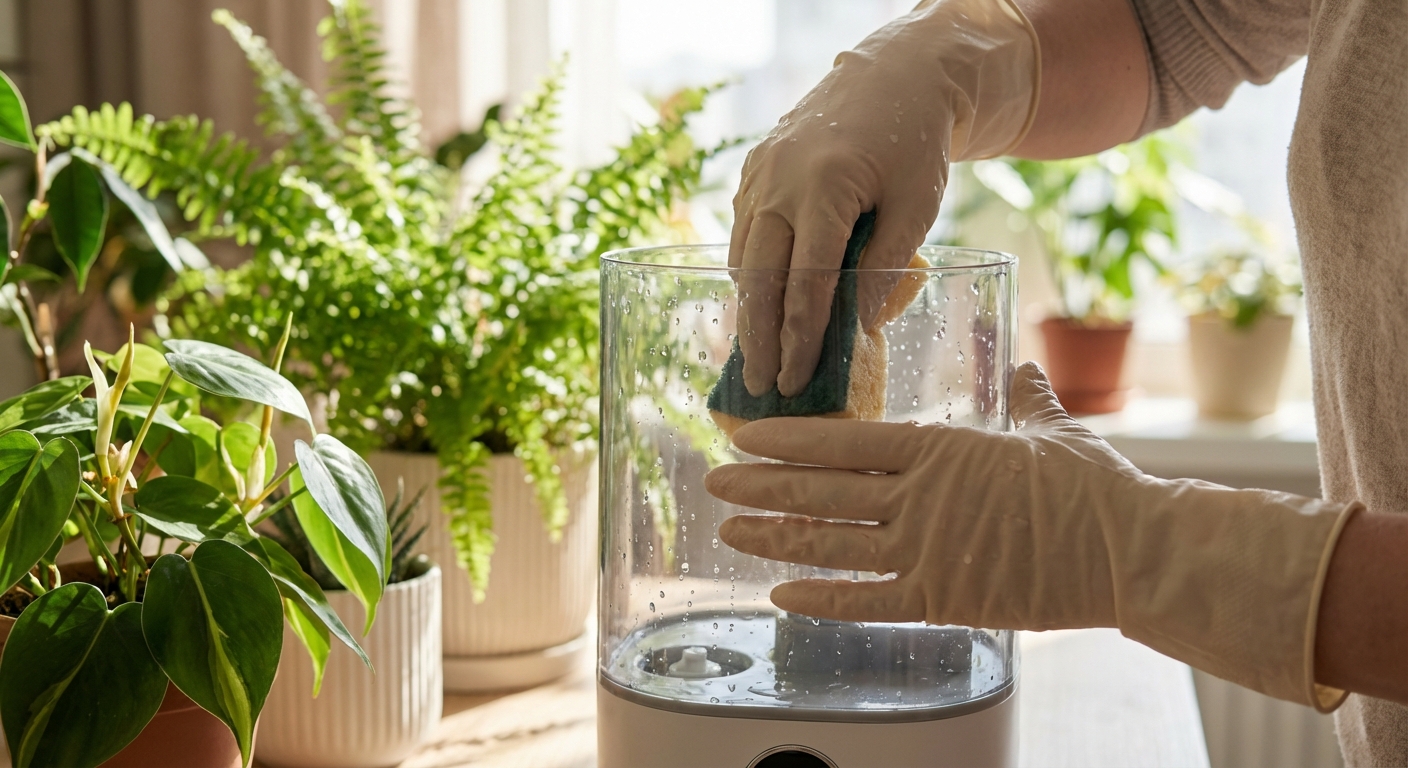 cleaning humidifier tank
