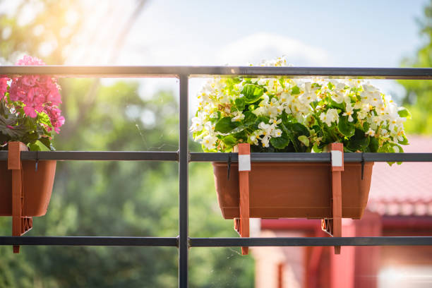 wooden planters balcony garden